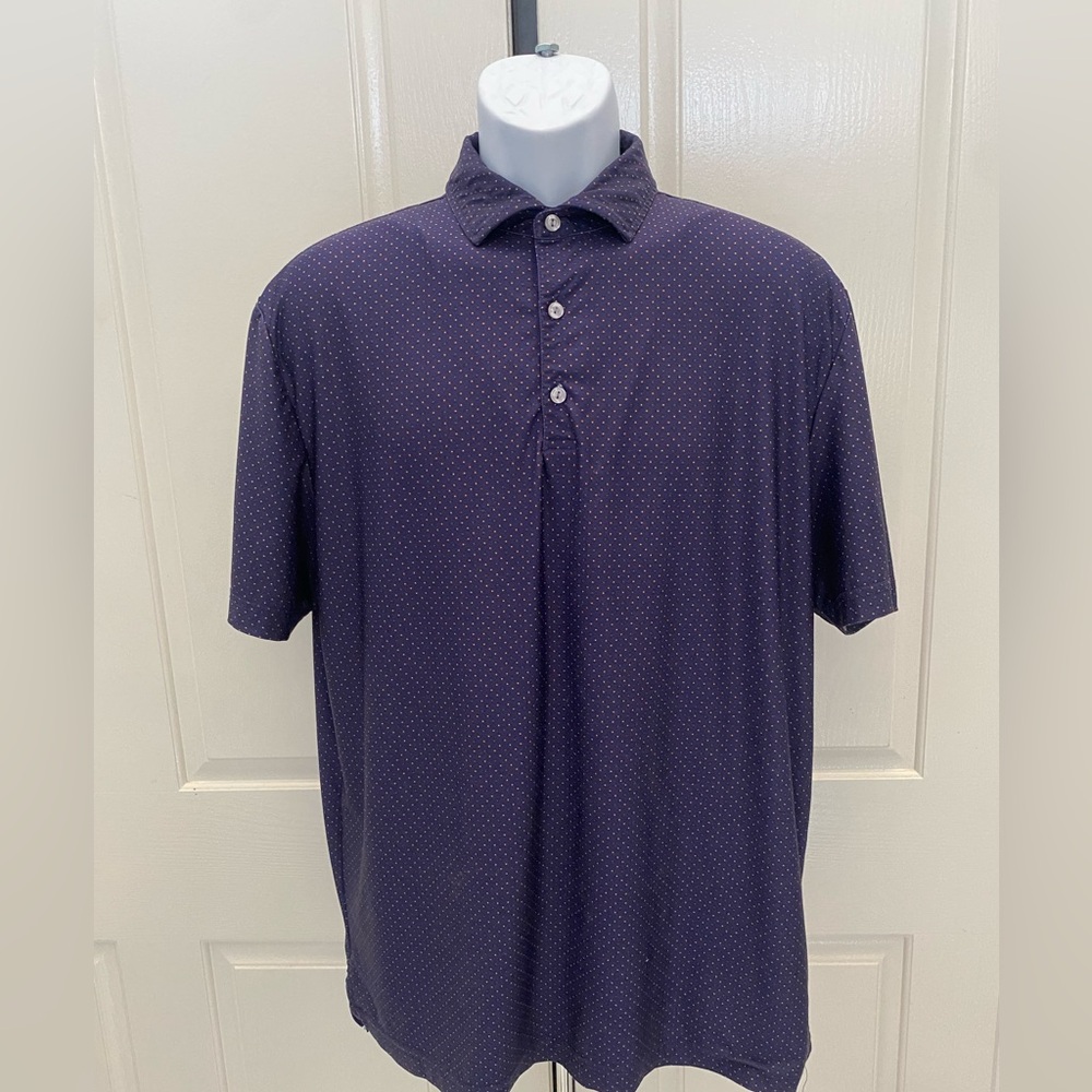 Hickey Freeman Dark Purple Golf Polo Shirt Sz M
